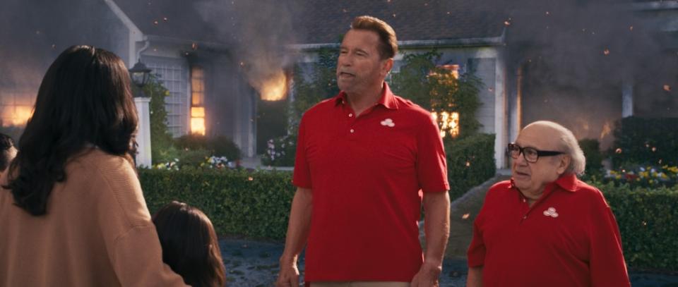 EMBARGOED: Danny DeVito, Arnold Schwarzenegger, State Farm Super Bowl Commercial