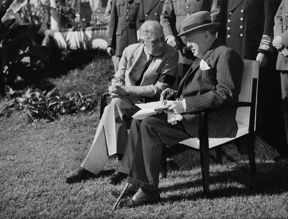 President Roosevelt and Prime Minister Churchill at the Allied Conference In Casablanca, January 1943.