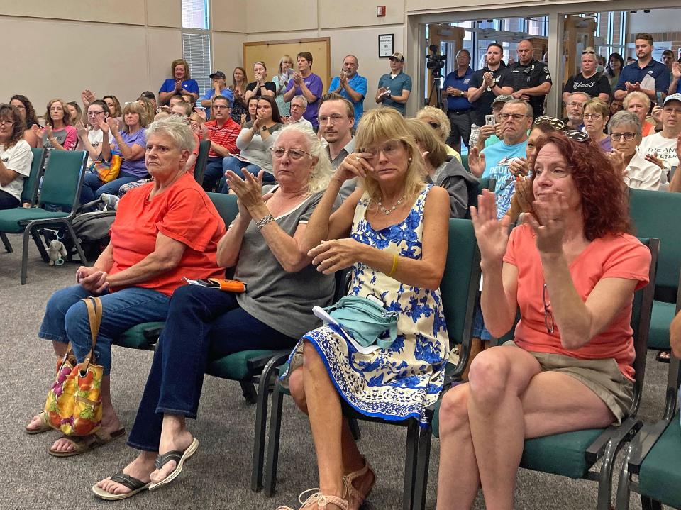 Nearly 100 people attended the Millcreek Township Board of Supervisors meeting, on Aug. 9, 2022, to demand justice for Berkeley, a stray cat that was euthanized by an animal control officer.