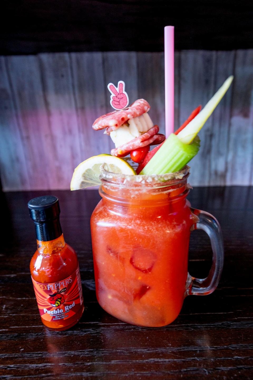 Ruby's entry for the Spice Up Spring competition was the Pueblo Mary cocktail featuring PexPeppers Pueblo Red hot sauce.