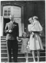 <p>During World War II, Nazi Germany occupied Denmark. In 1945, following the liberation of Copenhagen, Prince Gustaf Adolf of Sweden (left) reunited with his daughter, Princess Ingrid, and met his granddaughters, Margrethe and Benedikte.<br></p><p>In 2020, Queen Margrethe <a href="https://www.express.co.uk/news/royal/1278270/queen-margrethe-Denmark-liberation-German-occupation-World-War-2-VE-day" rel="nofollow noopener" target="_blank" data-ylk="slk:shared" class="link ">shared</a> her memories of liberation: "I woke up when I heard people in the streets, not outside my window, but not far from it... I was not chased back to bed. They gave me a big hug."</p><p>"Then my father came and said, 'it is peace, the war is over,'" she recounts. "I did not really understand what that meant, but I understood that all the people were very happy. I have always remembered that evening in detail. That evening must be one of my earliest memories that I can remember so well."</p>