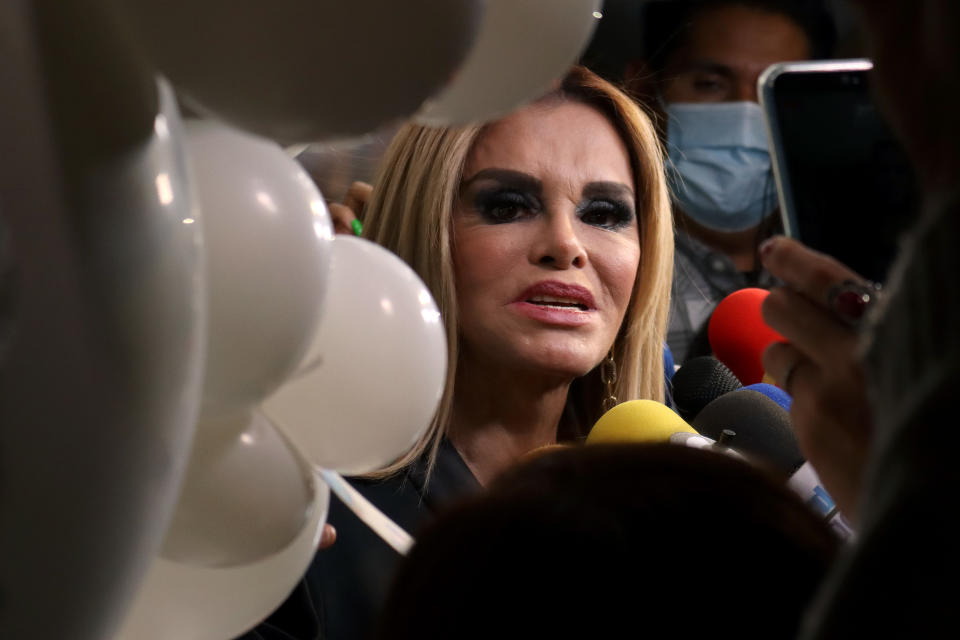 Lucía Méndez no pierde oportunidad para estar en el tapete, bien sea con sus presentaciones o con sus comentarios. (Photo by Adrián Monroy/Medios y Media/Getty Images)