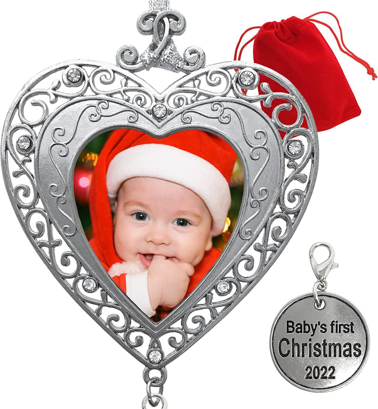 Banberry Designs Baby’s First Christmas Picture Ornament