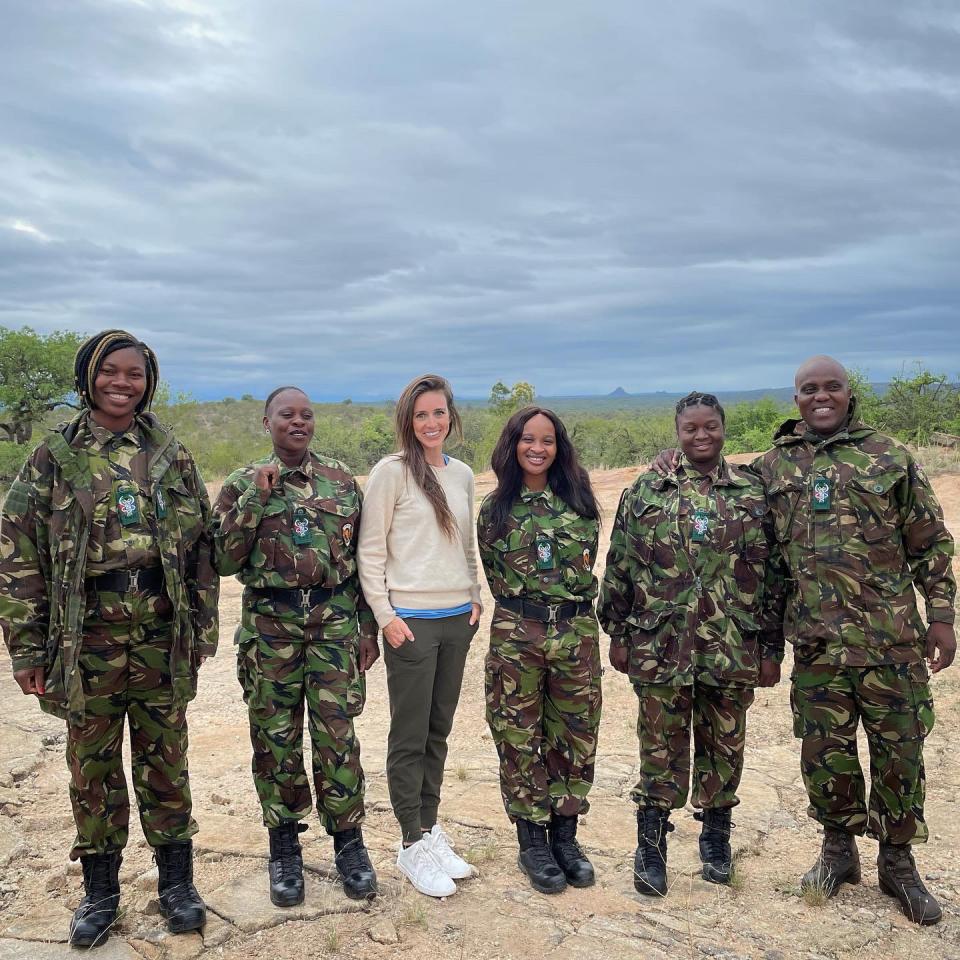 Katie Jackson with the Black Mambas Anti-Poaching Unit.