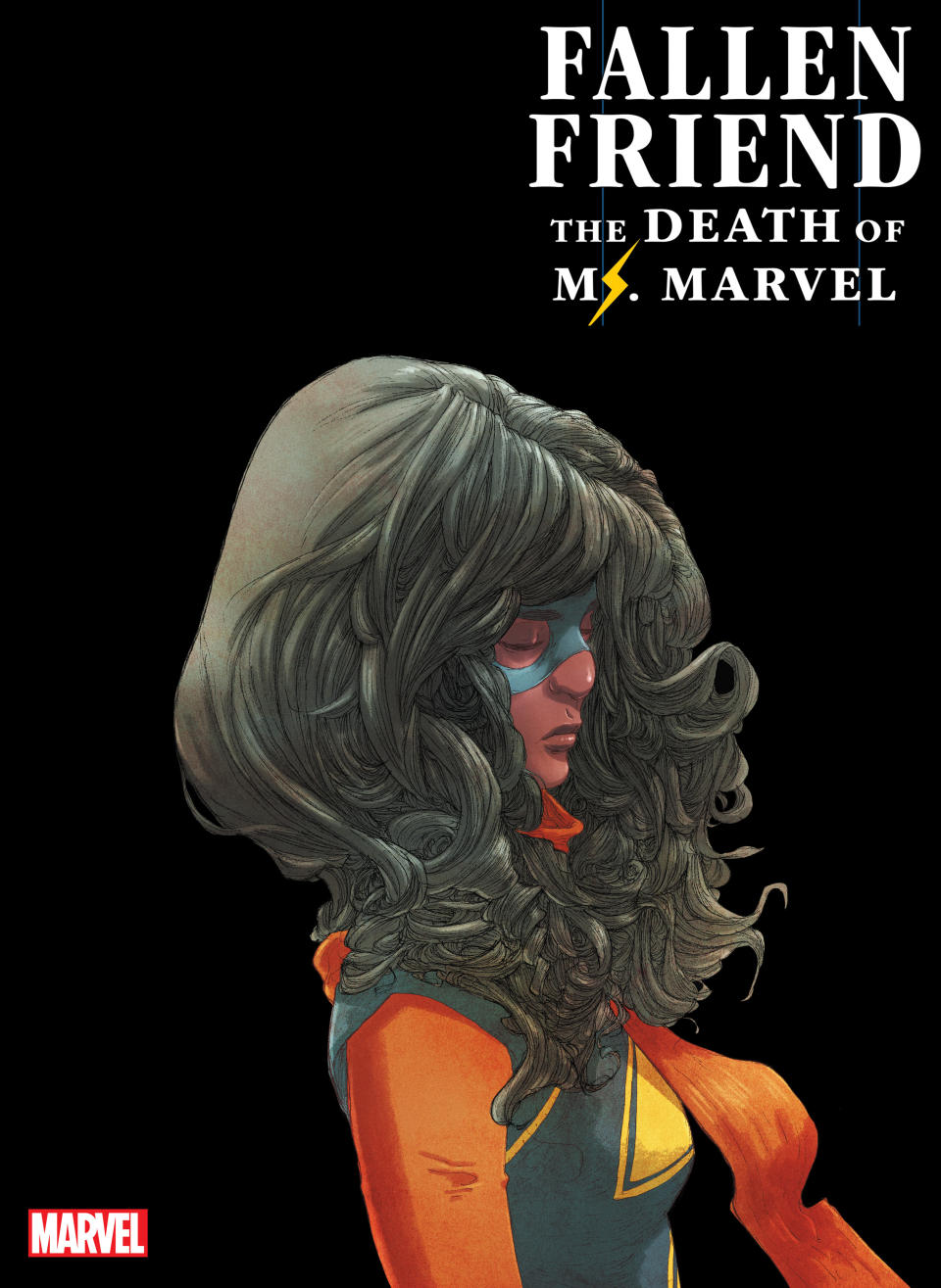 The covers for Fallen Friend: The Death of Ms. Marvel #1.