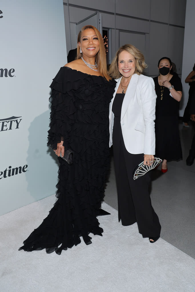 NEW YORK, NEW YORK – MAY 05: Queen Latifah and Katie Couric attend Variety’s 2022 Power Of Women: New York Event Presented By Lifetime at The Glasshouse on May 05, 2022 in New York City. - Credit: Getty Images for Variety