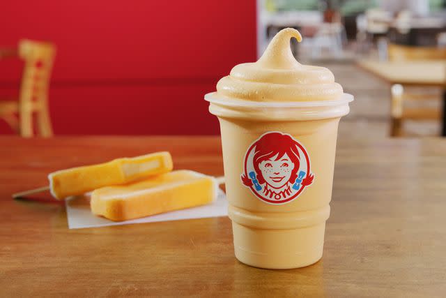 <p>Wendy's</p> Wendy's orange dreamsicle Frosty