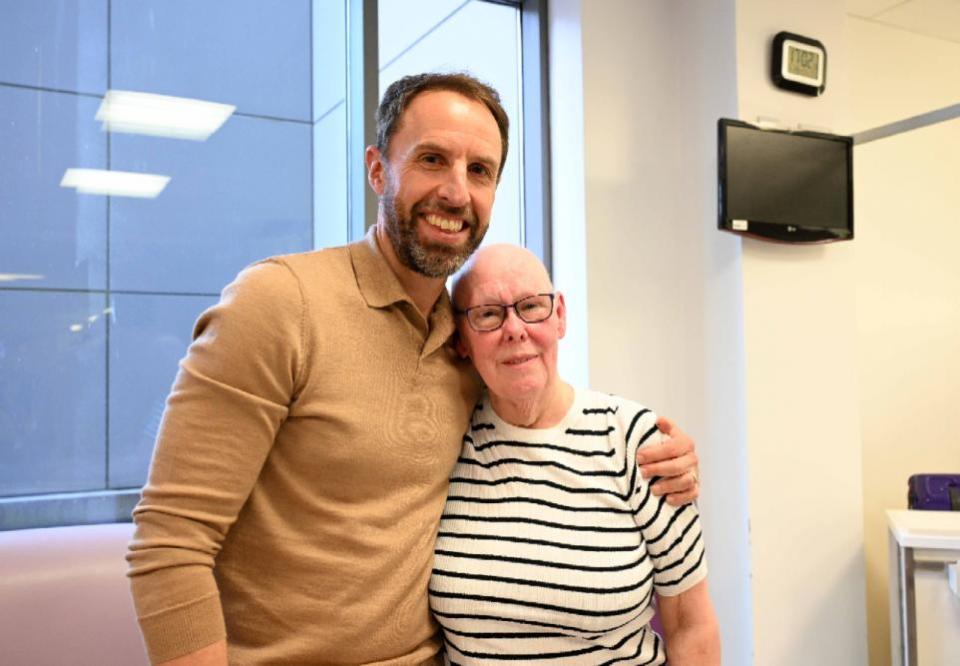 The Northern Echo: Jennifer Jackson (69) from Newton Aycliffe with Gareth Southgate