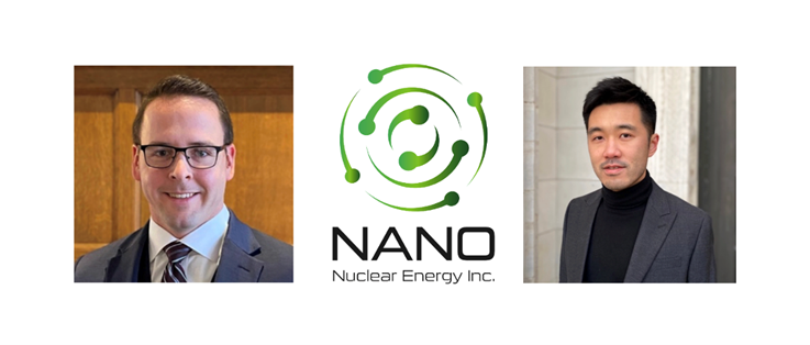 NANO Nuclear Energy Inc. Bolsters is Nuclear Technology and Engineering Team with the Additions of Daniel Lamb, MPhil (left) and Rui Guo, Ph.D. (right).