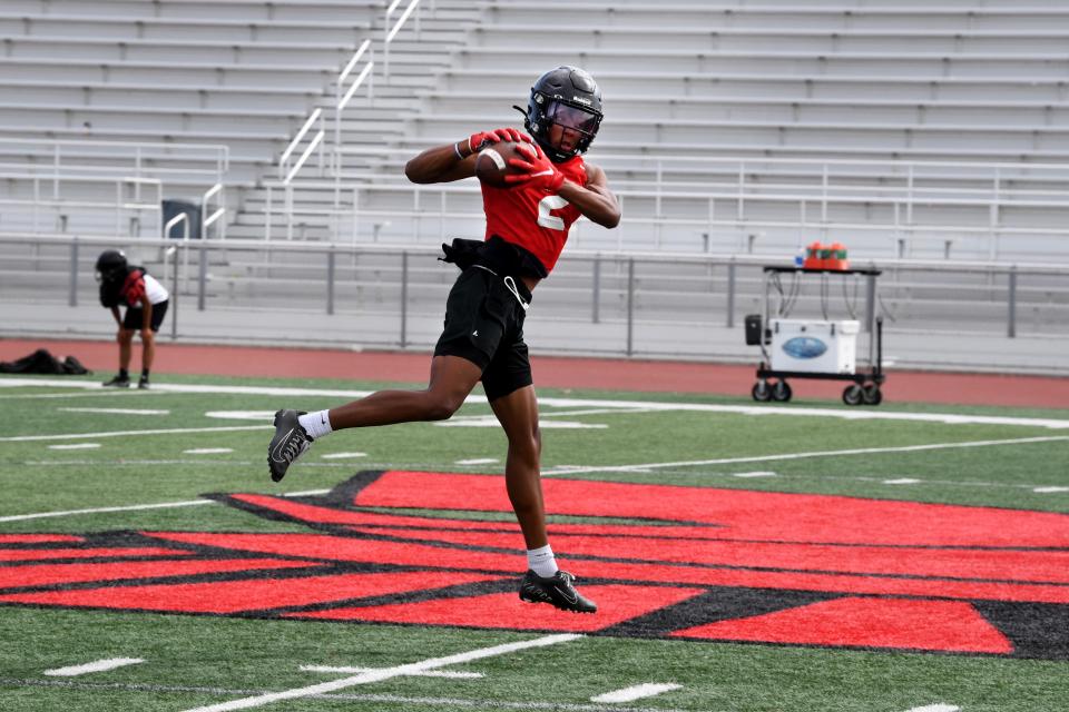 Chance Harrison, who is committed to Arizona, is a top-level cornerback and is ready to make a big impact as receiver for Rio Mesa.