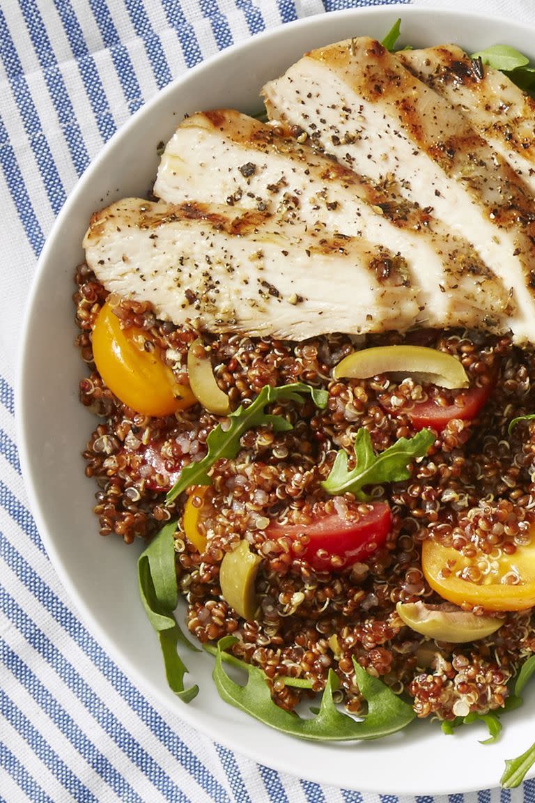 quinoa chicken bowls with tomatoes