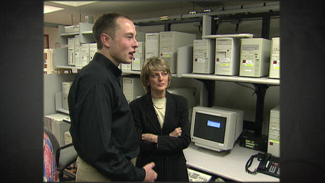 Elon Musk with correspondent Rita Braver in 1998.   / Credit: CBS News