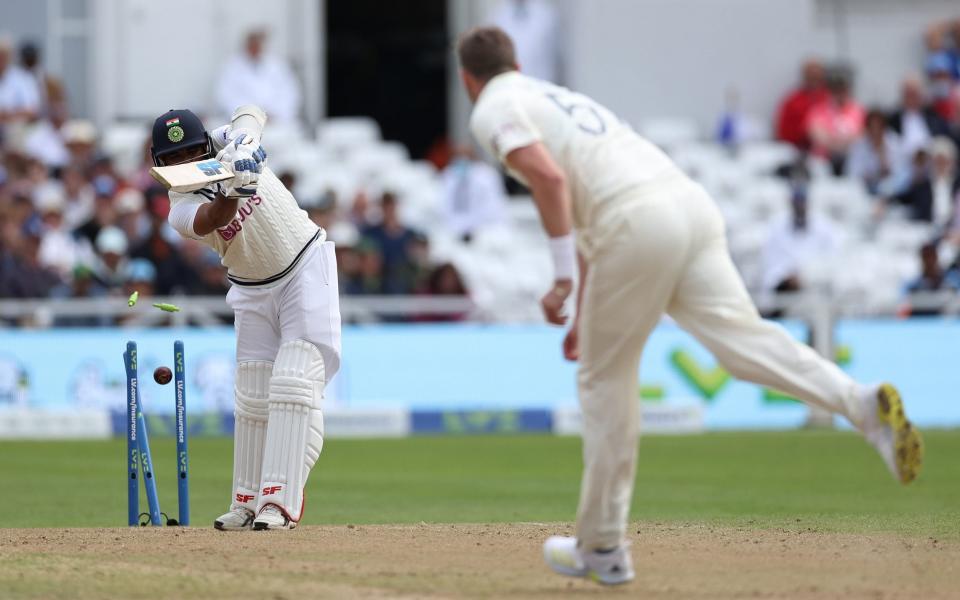 Mohammed Shami was cleaned up by Ollie Robinson - GETTY IMAGES