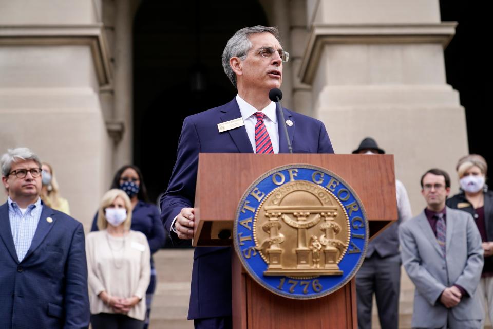 Georgia Secretary of State Brad Raffensperger in Atlanta on Nov. 11, 2020.