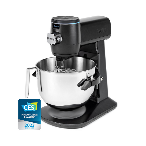 GE Smart Profile Stand Mixer against white background