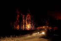 Crews monitor fires and begin back burns between the towns of Orbost and Lakes Entrance in East Gipplsland on Jan. 02, 2020 in Australia. (Photo by Darrian Traynor/Getty Images)