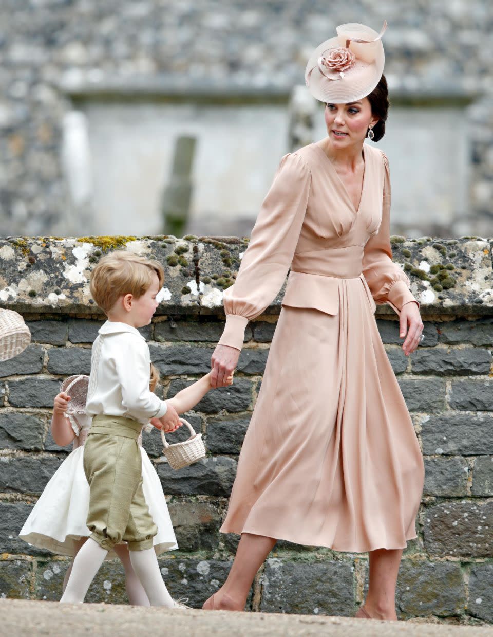 Kate famously pulled her son into line at Pippa Middleton's wedding. Photo: Getty