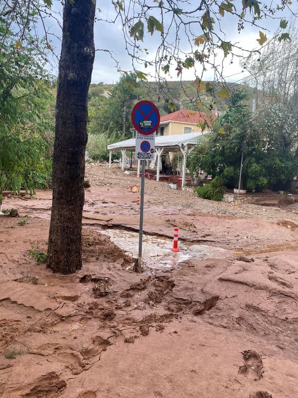 Damage is seen as rare storm, known as a Medicane (Mediterranean hurricane), hit western Greece