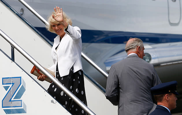 Prince Charles and Duchess Camilla depart New Zealand. Photo: Getty Images.