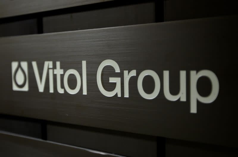 FILE PHOTO: A sign is pictured in front of the Vitol Group trading commodities company building in Geneva