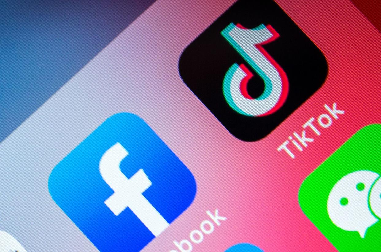 The Facebook and TikTok apps are both very popular, but with different demographics.