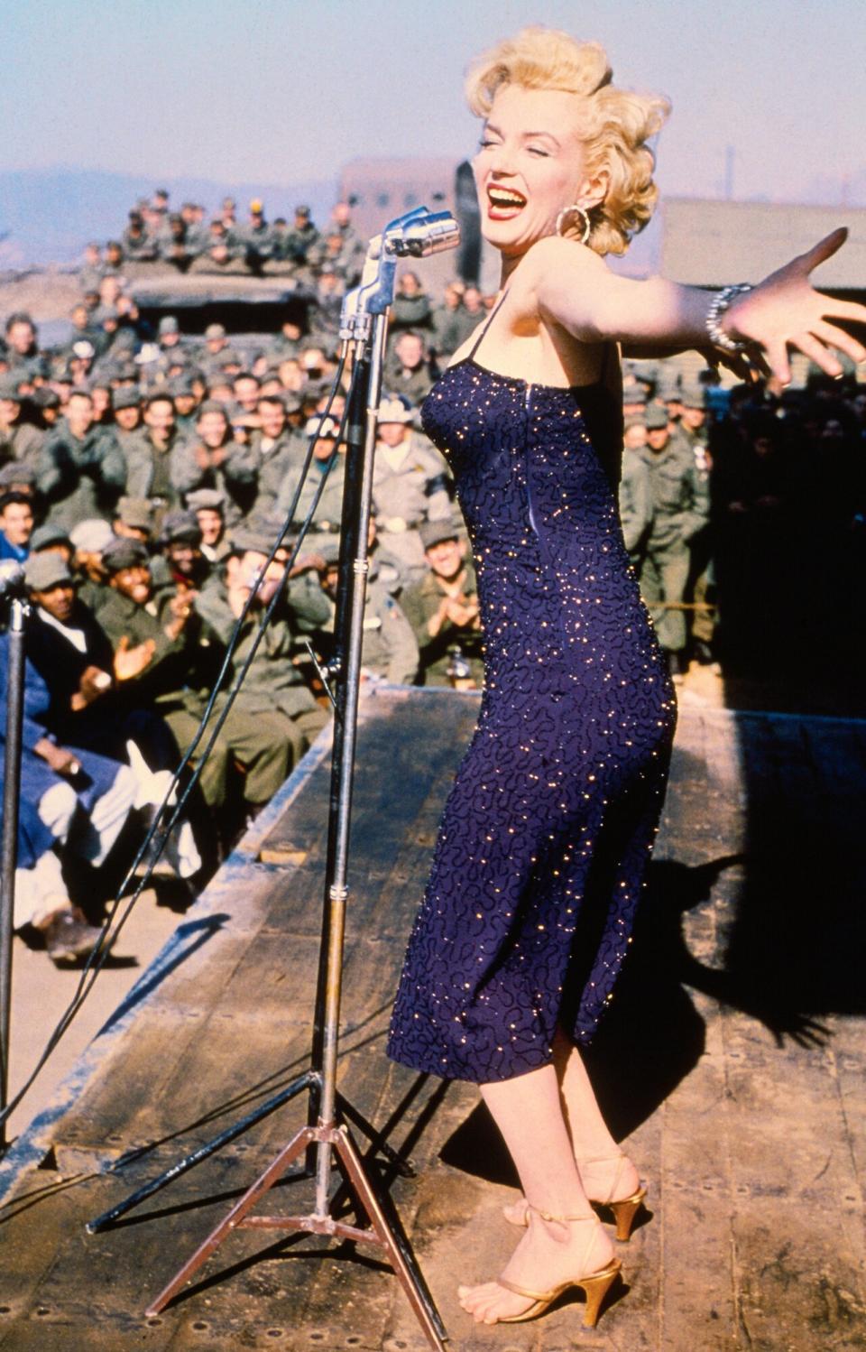 Marilyn Monroe Enertaining U.S. Troops