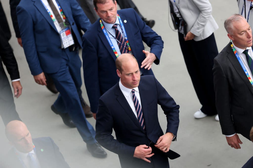 Prince William at the UEFA Euro 2024 Group C football match on June 20, 2024. AFP via Getty Images
