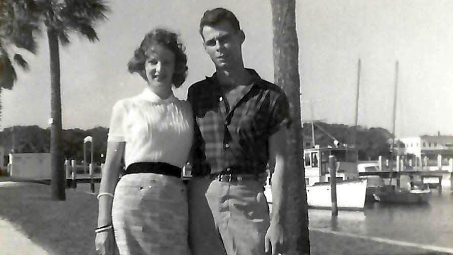 A.C. "Bud" Goodier is seen here with his wife Janet shortly after they moved to Daytona Beach in the 1950s.