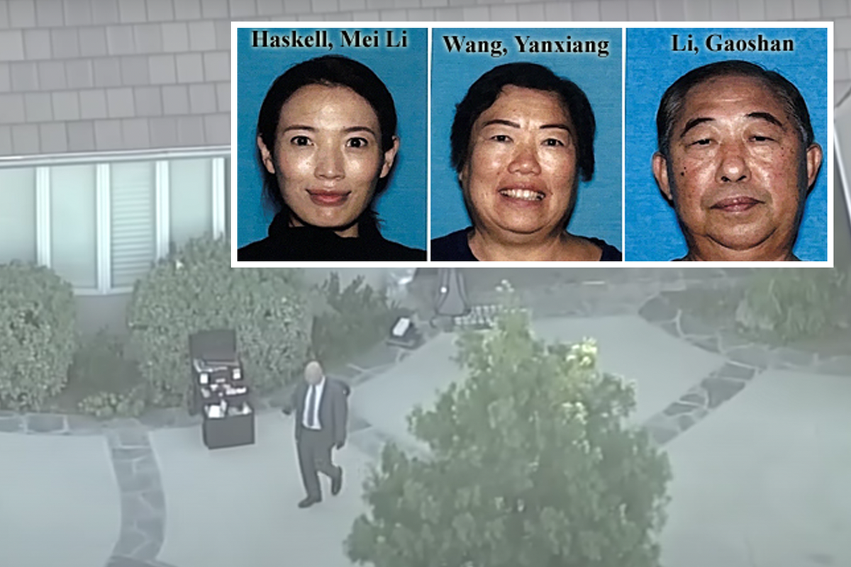 Samuel Haskell arrest Missing people photo is from LAPD Home photo is a screengrab from an ABC7 video (LAPD/ABC7)
