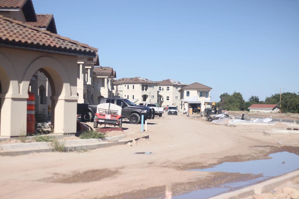 An apartment complex is under construction in Carlsbad.