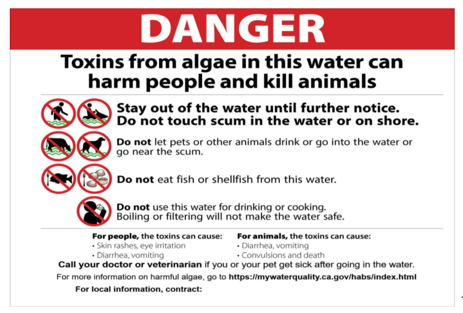 State and local officials are warning people and their pets to stay out of Hensely Lake in Madera County because of potentially toxic algae.