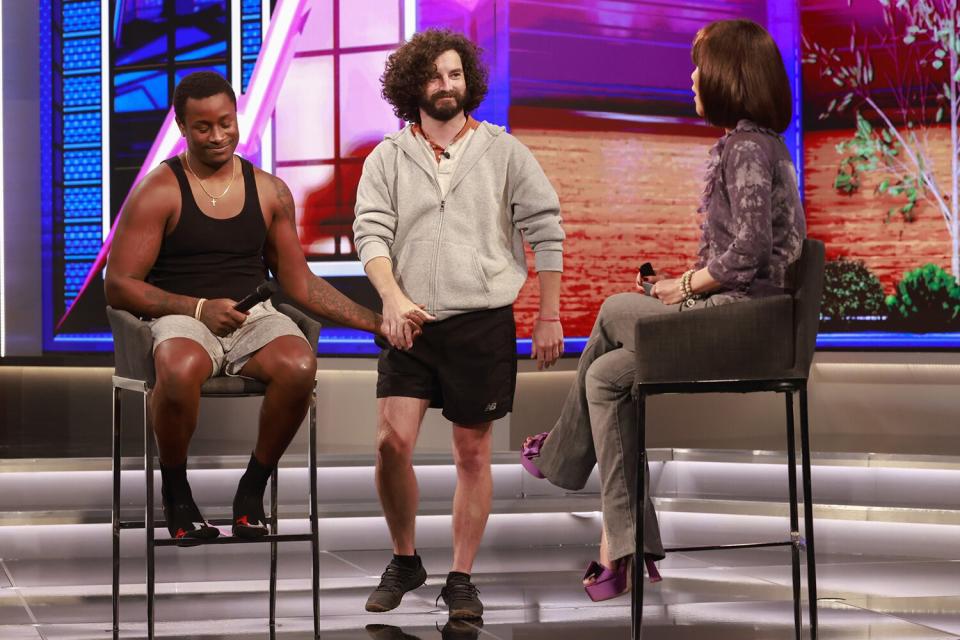 Jared Fields, Cameron Hardin, and Julie Chen Moonves on 'Big Brother'