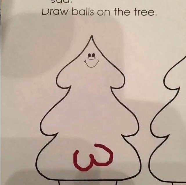 Christmas tree with balls