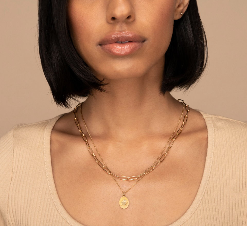 Bold Link Chain Necklace in Gold Vermeil (Photo via Mejuri)