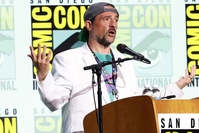 <p>Matt Winkelmeyer/Getty</p> Kevin Smith on July 27, 2024