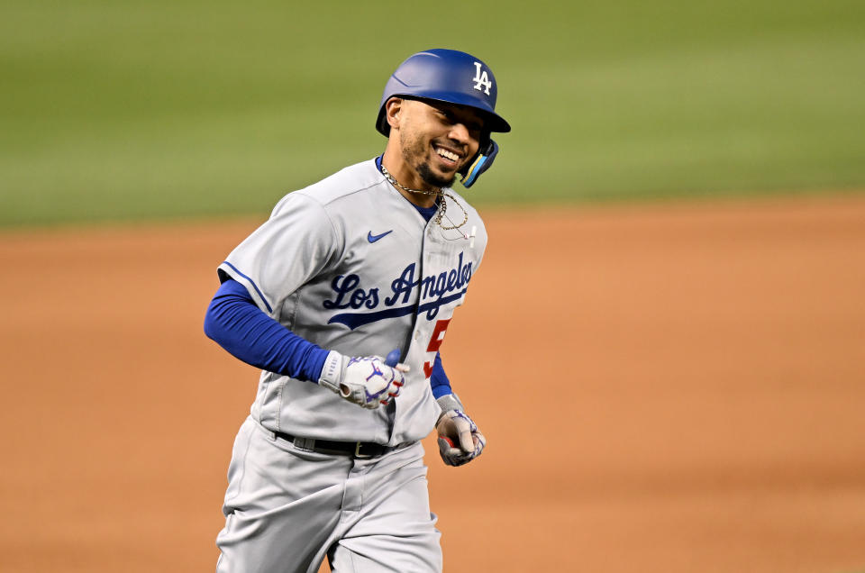 洛杉磯道奇外野手Mookie Betts。（Photo by G Fiume/Getty Images）