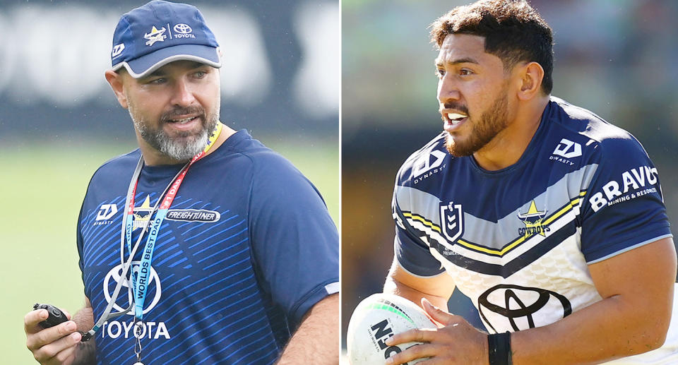 Coach Todd Payten has a $950k Jason Taumalolo dilemma to figure out at the Cowboys. Pic: Getty