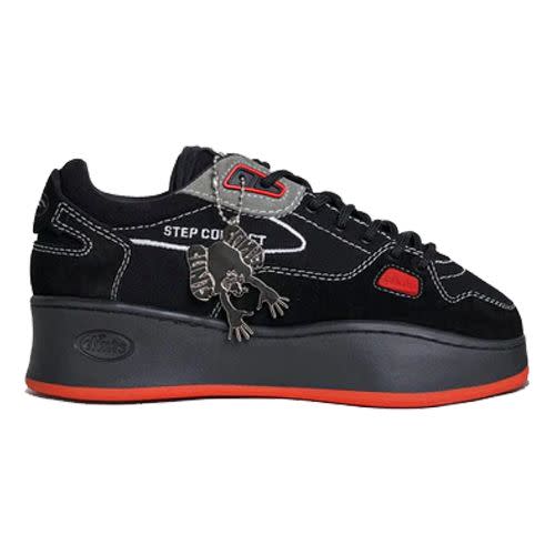 <p><a class="link " href="https://clints.co/collections/footwear/products/steppers-black-red?variant=42202548371615" rel="nofollow noopener" target="_blank" data-ylk="slk:SHOP;elm:context_link;itc:0;sec:content-canvas">SHOP</a></p><p>Step correct with the ‘black/red’ Steppers from Manchester-based outfit Clints – a crep complete with a zipper stash pocket discoverable on the tongue and a coveted metal keychain accessory.</p><p>£165; <a href="https://clints.co/collections/footwear/products/steppers-black-red?variant=42202548371615" rel="nofollow noopener" target="_blank" data-ylk="slk:clints.co;elm:context_link;itc:0;sec:content-canvas" class="link ">clints.co</a></p>