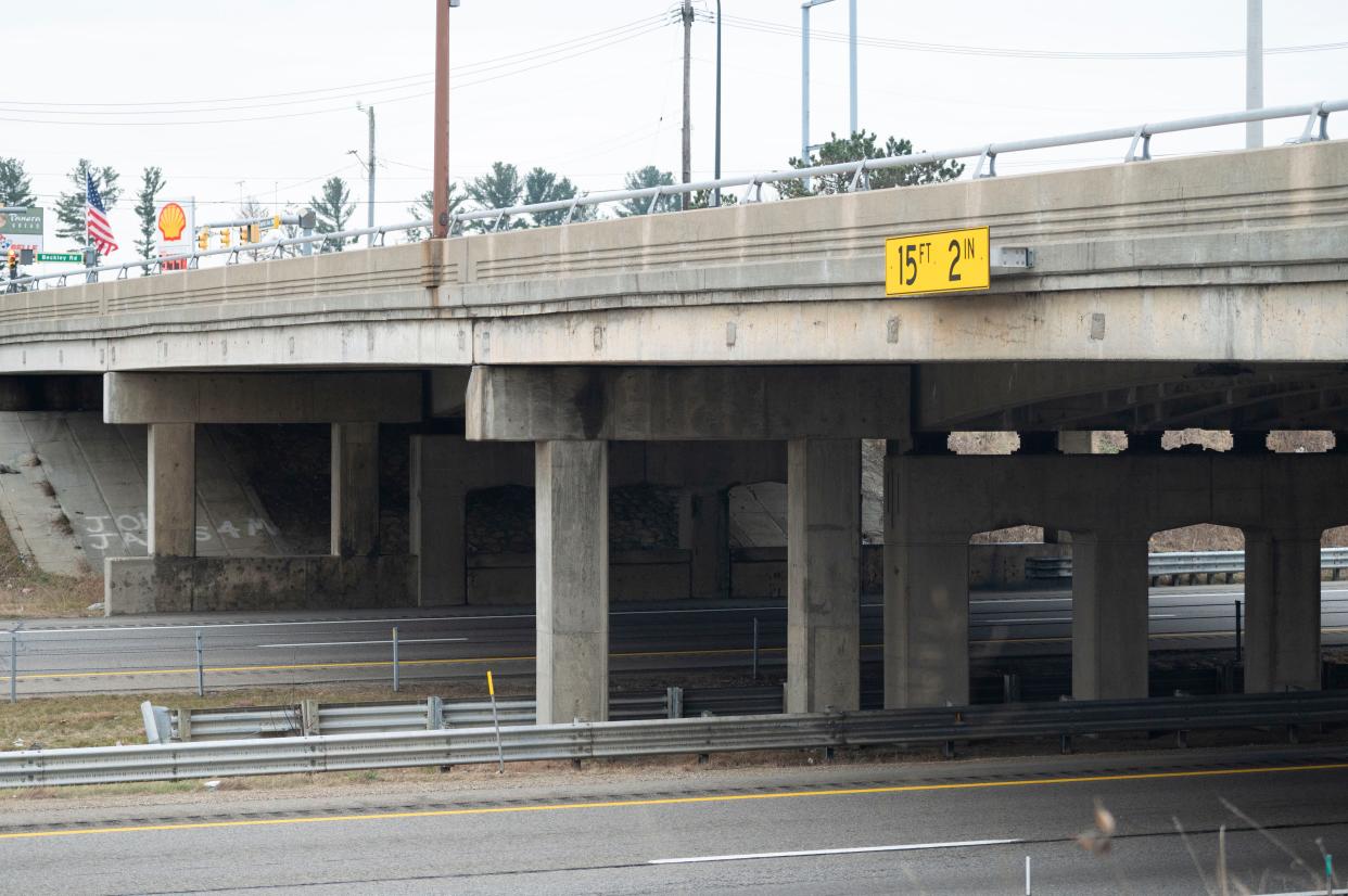 The Capital Avenue bridge over I-94 is shown. Crews will begin demolishing the bridge Friday, prompting several detours.