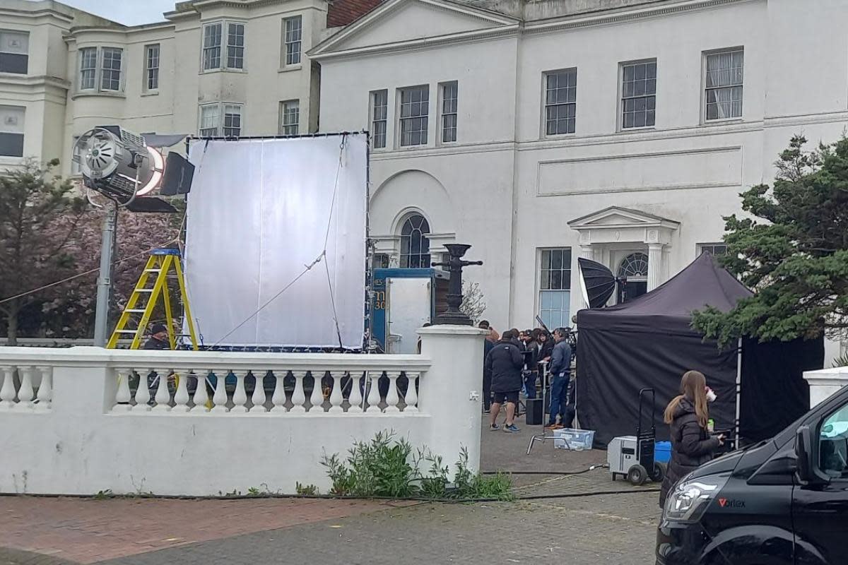 Filming outside Marlborough House <i>(Image: The Argus)</i>