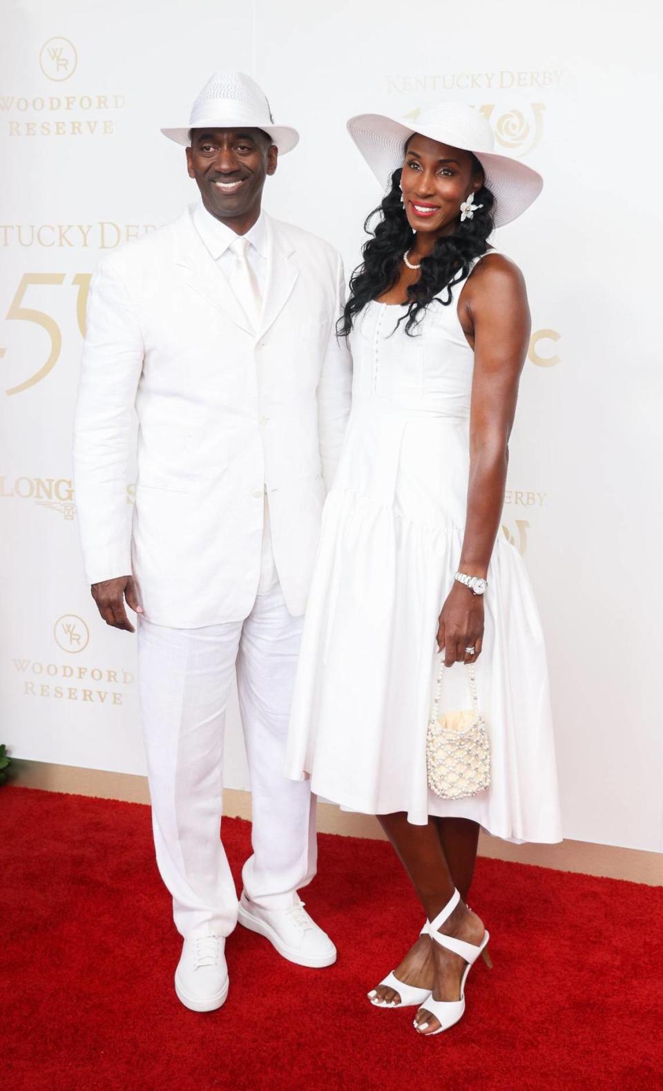 Lisa Leslie poses for a photo on the red carpet at the Kentucky Derby on Saturday, May 4, 2024, at Churchill Downs in Louisville, Kentucky.