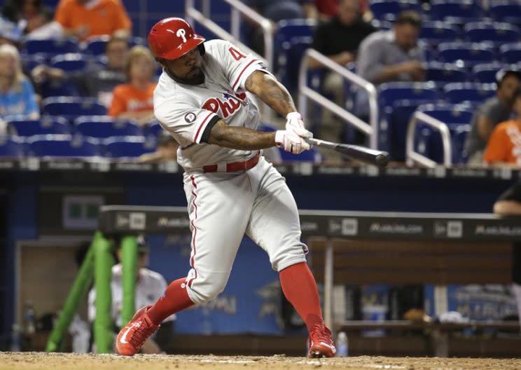 Veteran Howie Kendrick is headed to the Nationals in a trade between NL East rivals. (AP)