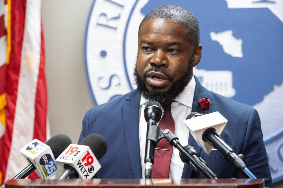 Richland County Attorney Patrick Wright responds to a Department of Justice civil rights investigation into the Alvin S. Glenn Detention Center on Thursday, November 2, 2023.