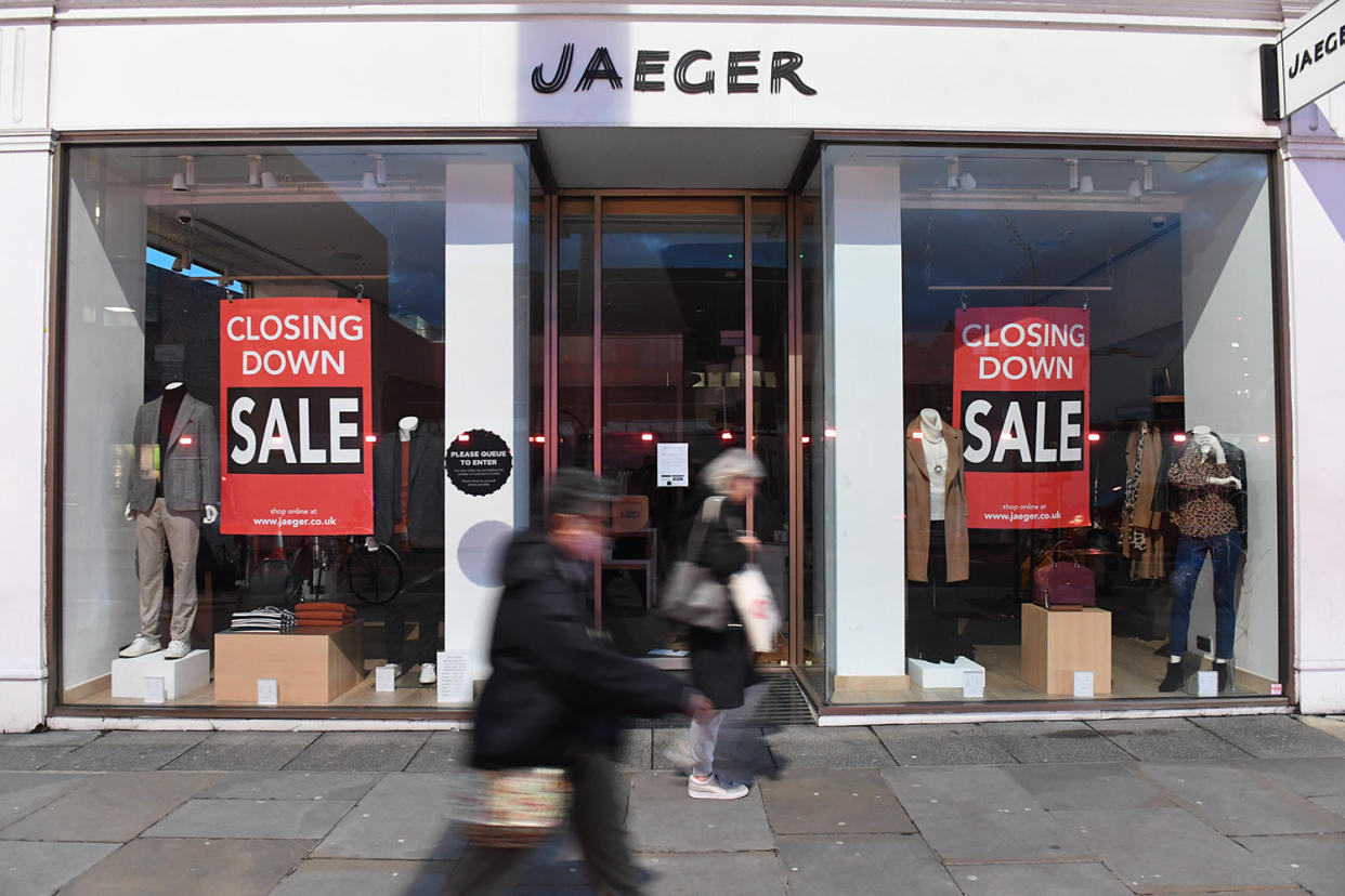 <p>Jaeger UK stores will be permanently closed</p> (PA)