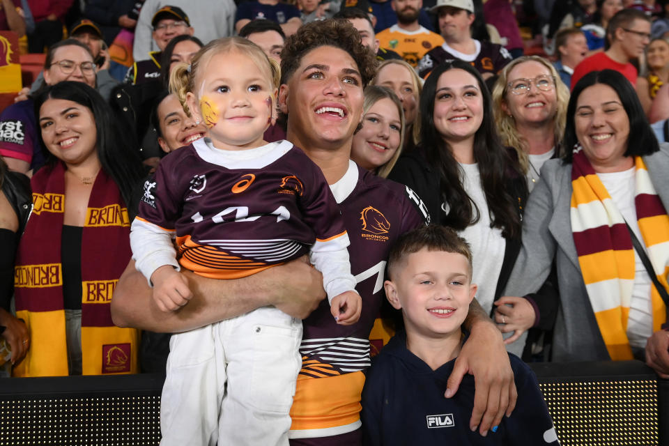 Reece Walsh with family.