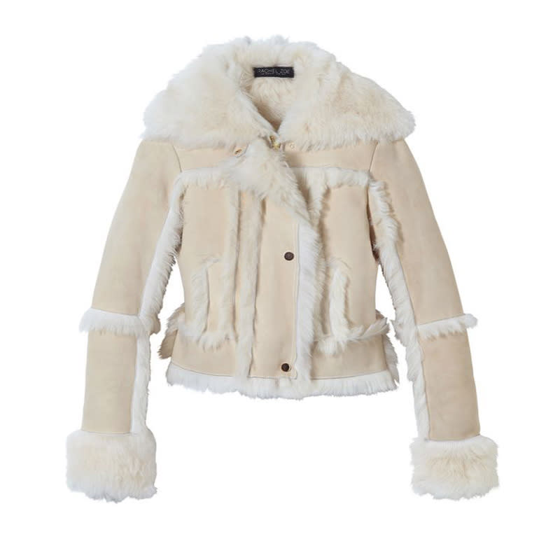 <a rel="nofollow noopener" href="https://shoprachelzoe.com/shop/new-arrivals/percy-shearling-jacket/?attribute_pa_color=ecr" target="_blank" data-ylk="slk:Percy Shearling Jacket, Rachel Zoe, $1795;elm:context_link;itc:0;sec:content-canvas" class="link ">Percy Shearling Jacket, Rachel Zoe, $1795</a>