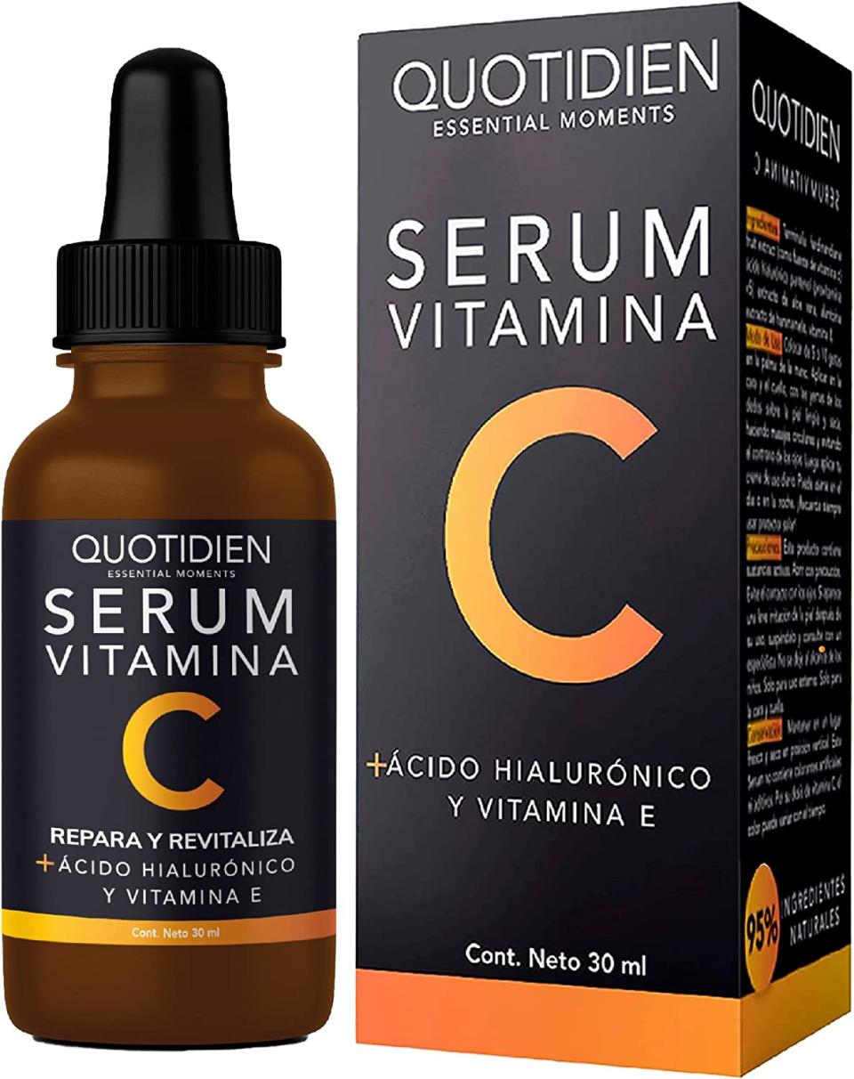 Serum Vitamina C + Ácido Hialurónico + Vitamina E | 95% Ingredientes Naturales/Amazon.com.mx