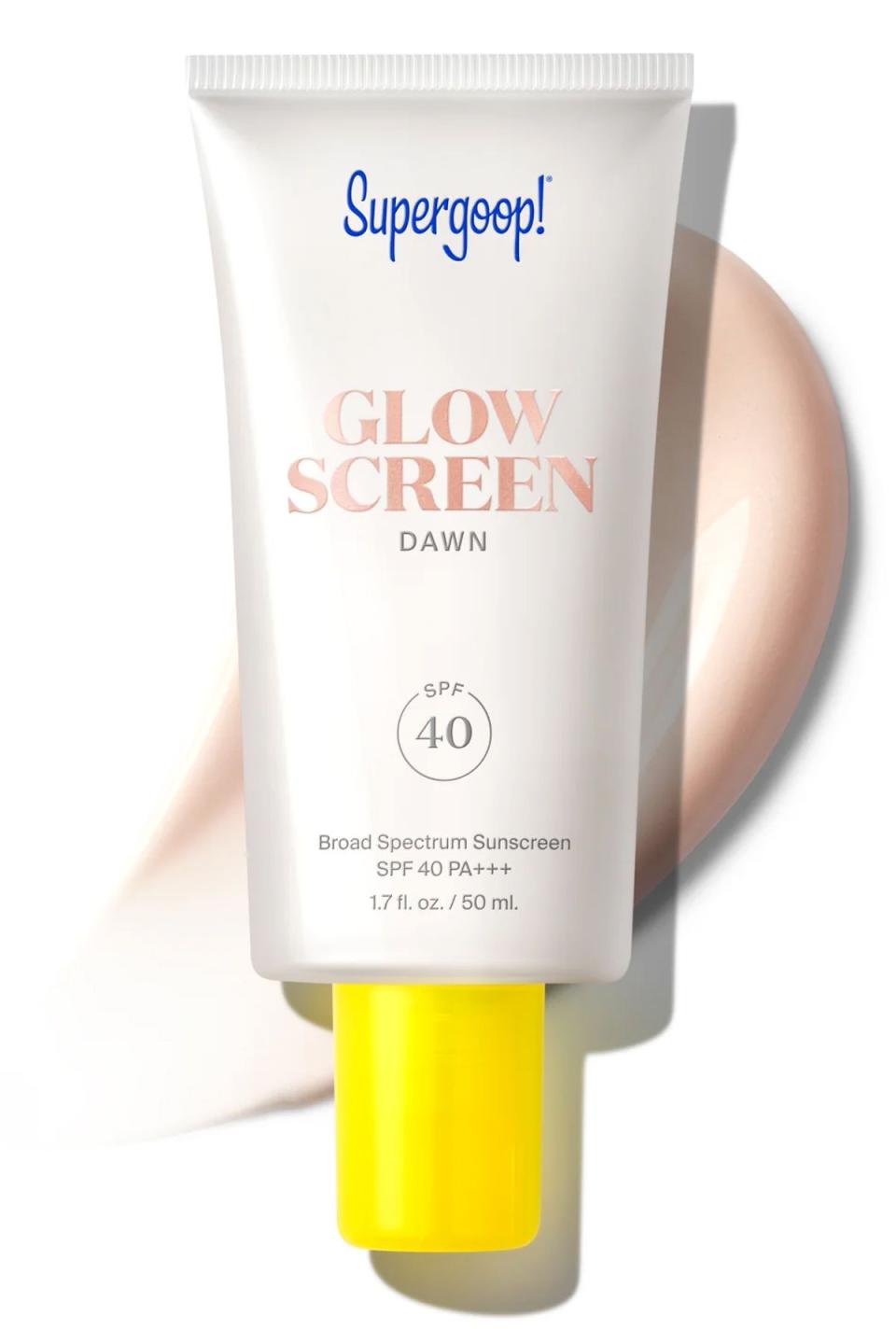 <p><a href="https://go.redirectingat.com?id=74968X1596630&url=https%3A%2F%2Fsupergoop.com%2Fproducts%2Fglowscreen-spf-40&sref=https%3A%2F%2Fwww.bestproducts.com%2Fbeauty%2Fa60857987%2Ffriends-and-family-sale-supergoop-may-2024%2F" rel="nofollow noopener" target="_blank" data-ylk="slk:Shop Now;elm:context_link;itc:0;sec:content-canvas" class="link ">Shop Now</a></p><p>Glowscreen SPF 40</p><p>supergoop.com</p><p>$38.00</p>