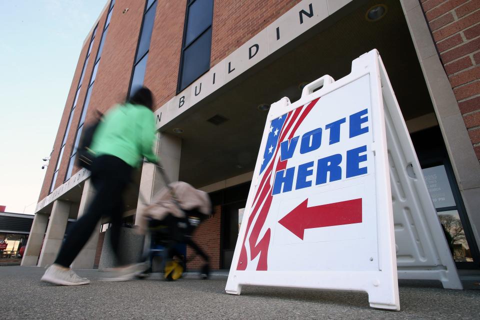 The Licking County Board of Elections opened its doors for early voting Wednesday in Newark.