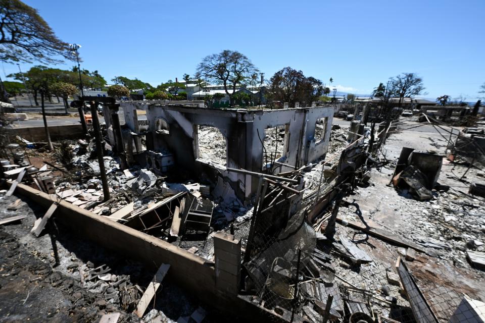 A homes sits destroyed in Lahaina, Hawaii, on Thursday, Aug. 17, 2023. Response to the fire continues to come in from neighboring islands and the mainland. | Scott G Winterton, Deseret News